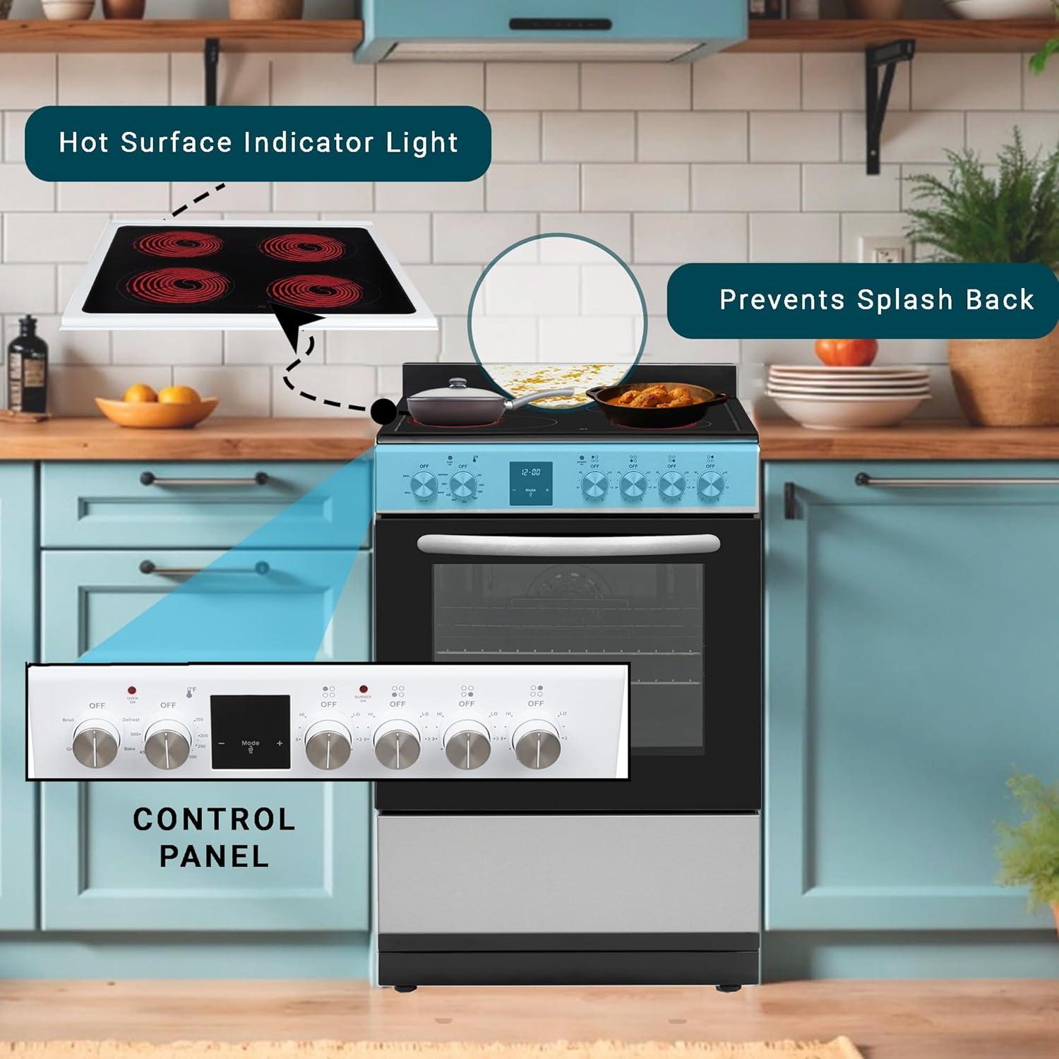 Equator Advanced Appliances Equator 24 Freestanding Electric Cooking Range in Stainless with Convection Oven