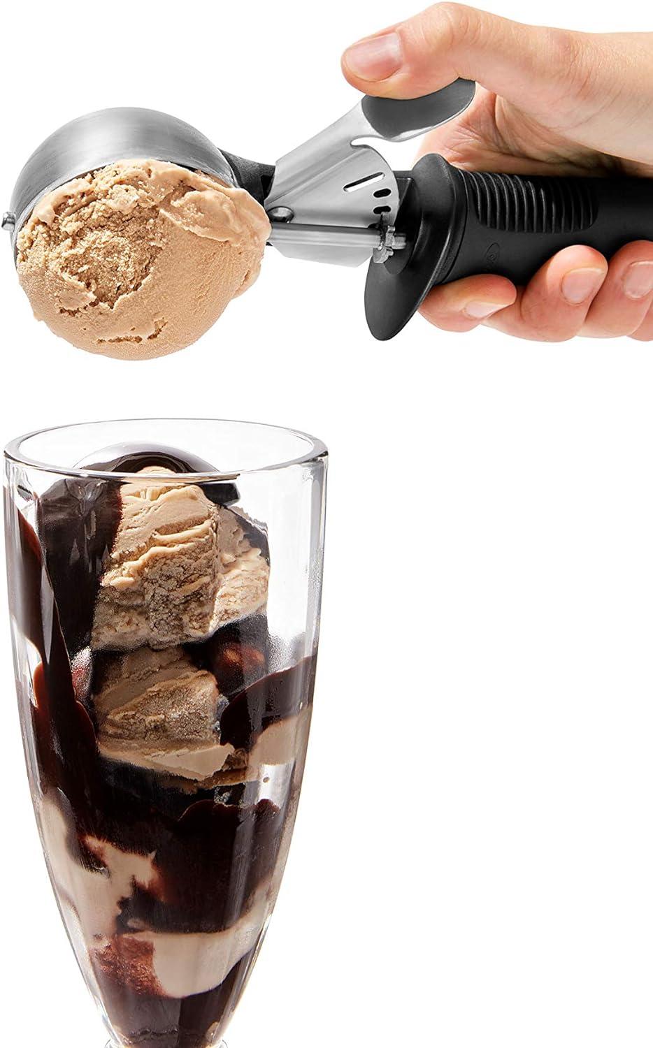 Stainless Steel Ice Cream Scoop with Non-slip Grip