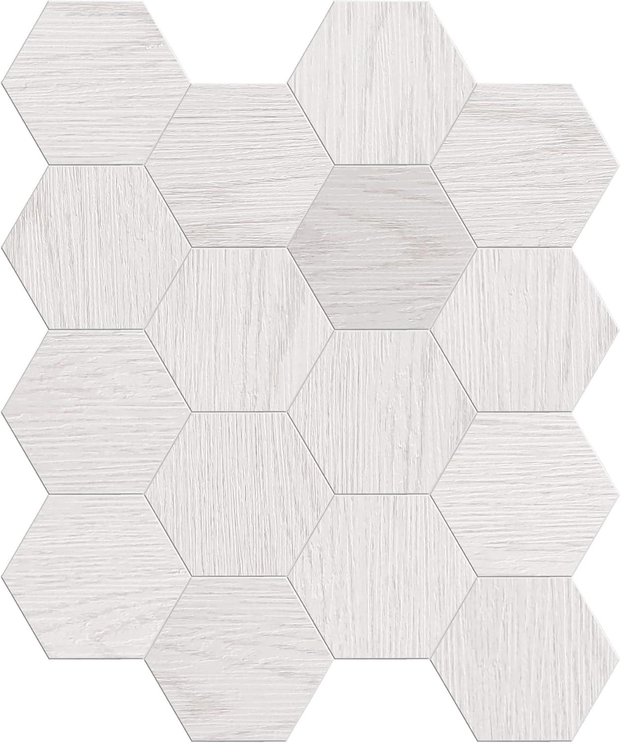 Bex 6" x 6.9" Hexagon Stone Composite Peel & Stick Wall Tile