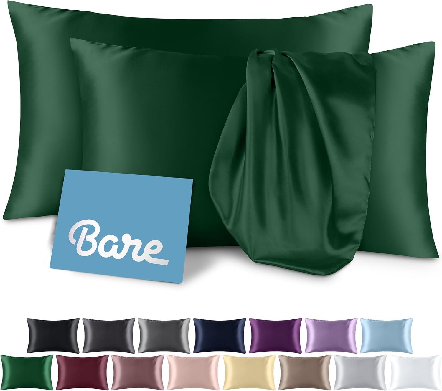 Bare Home Soft Poly Satin Pillowcase Set