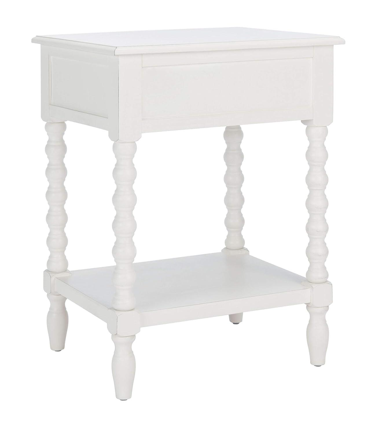 Athena Accent Table - ACC5703A - Distressed White - Safavieh