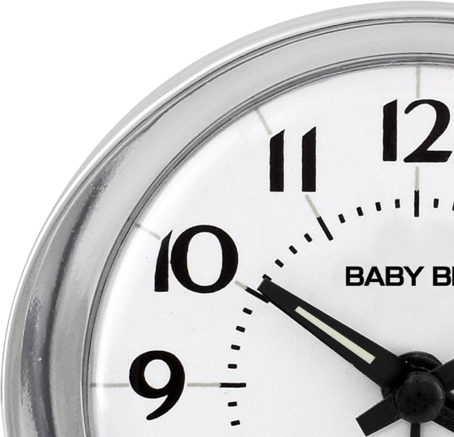 Westclox Clocks Babyben Glam Analog Metal Quartz Movement / Crystal Tabletop Clock with Alarm