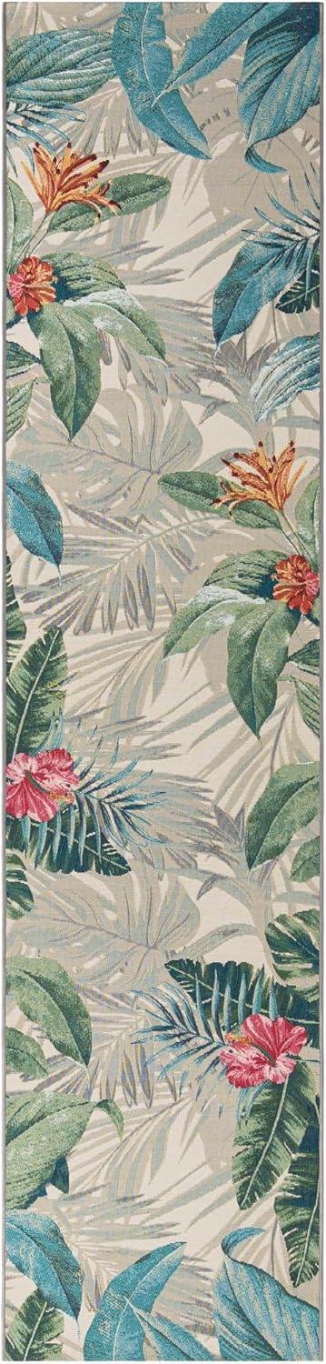 Unique Loom 2' 7 x 12' 0 Runner Multi Outdoor Botanical Kula Area Rug