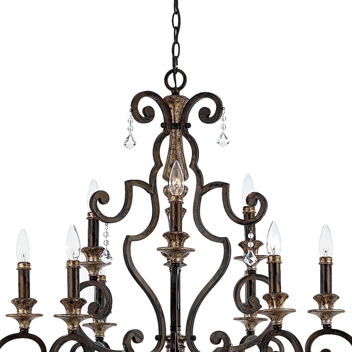 MQ5009HL Marquette Chandelier - 32W in. Heirloom Finish