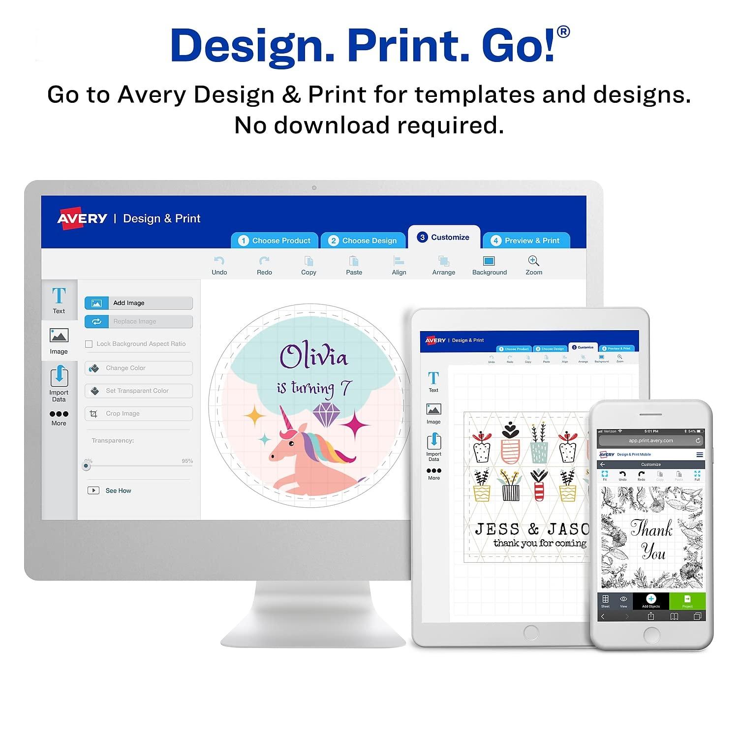 Avery Multiuse Labels, White, Removable Adhesive, 1-1/2" x 3", 150 Labels (5440)