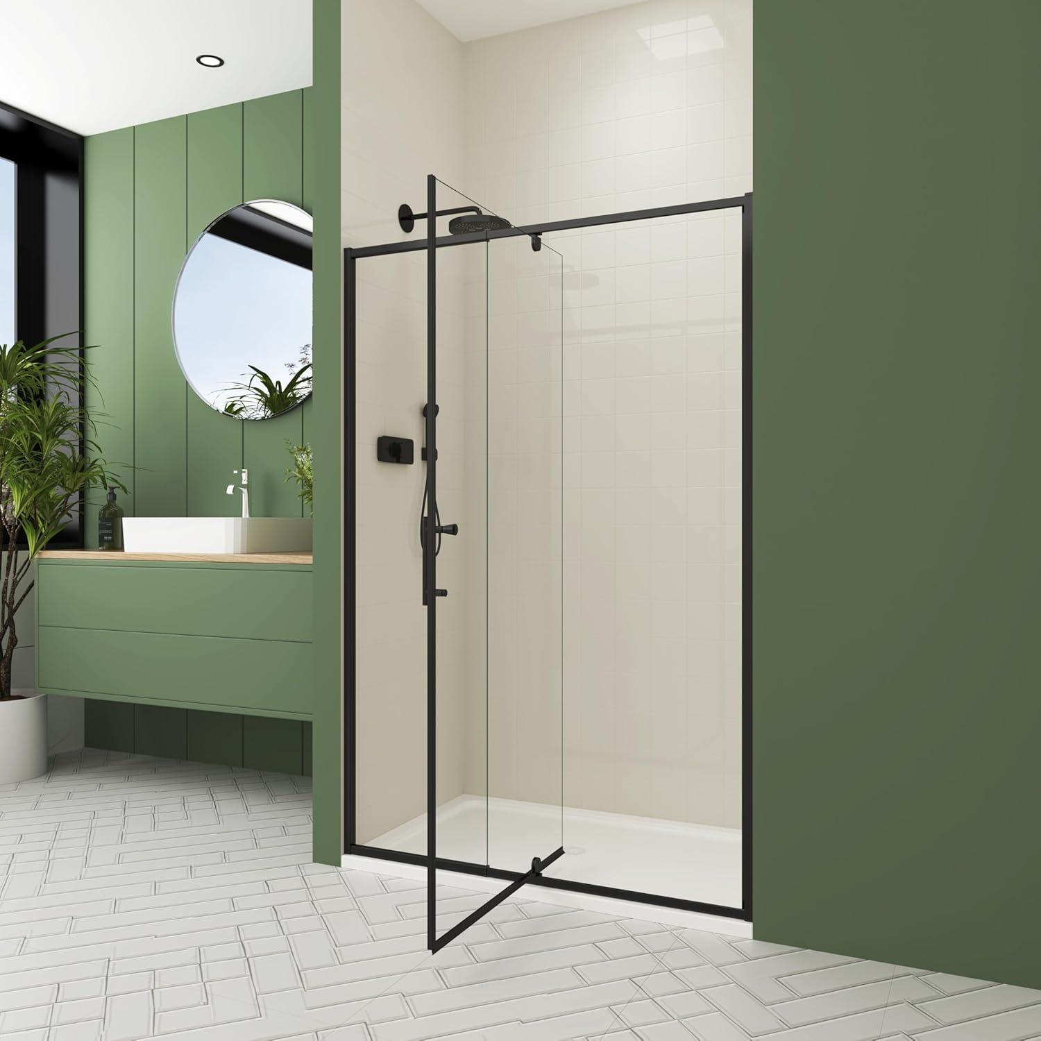 Arch Glass Designs 11DD131873LTS 38-42" W x 71" H Flush Glass Shower Door Reversible Installation