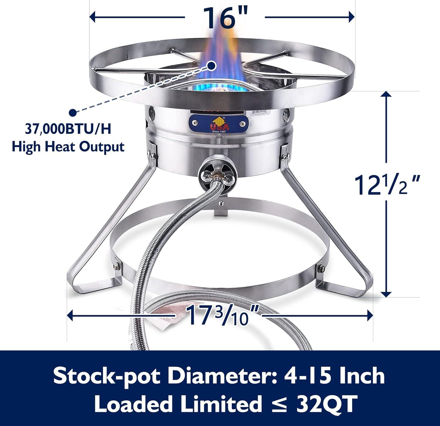 Stainless Steel Single Burner Propane Outdoor Stove