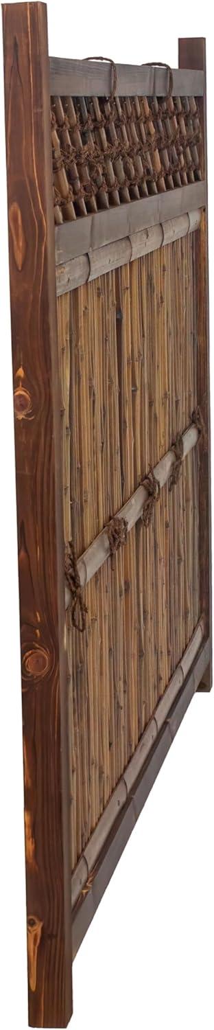 Red Lantern 4 ft. x 5 ft. Kogeta Zen Garden Bamboo Fence Panel