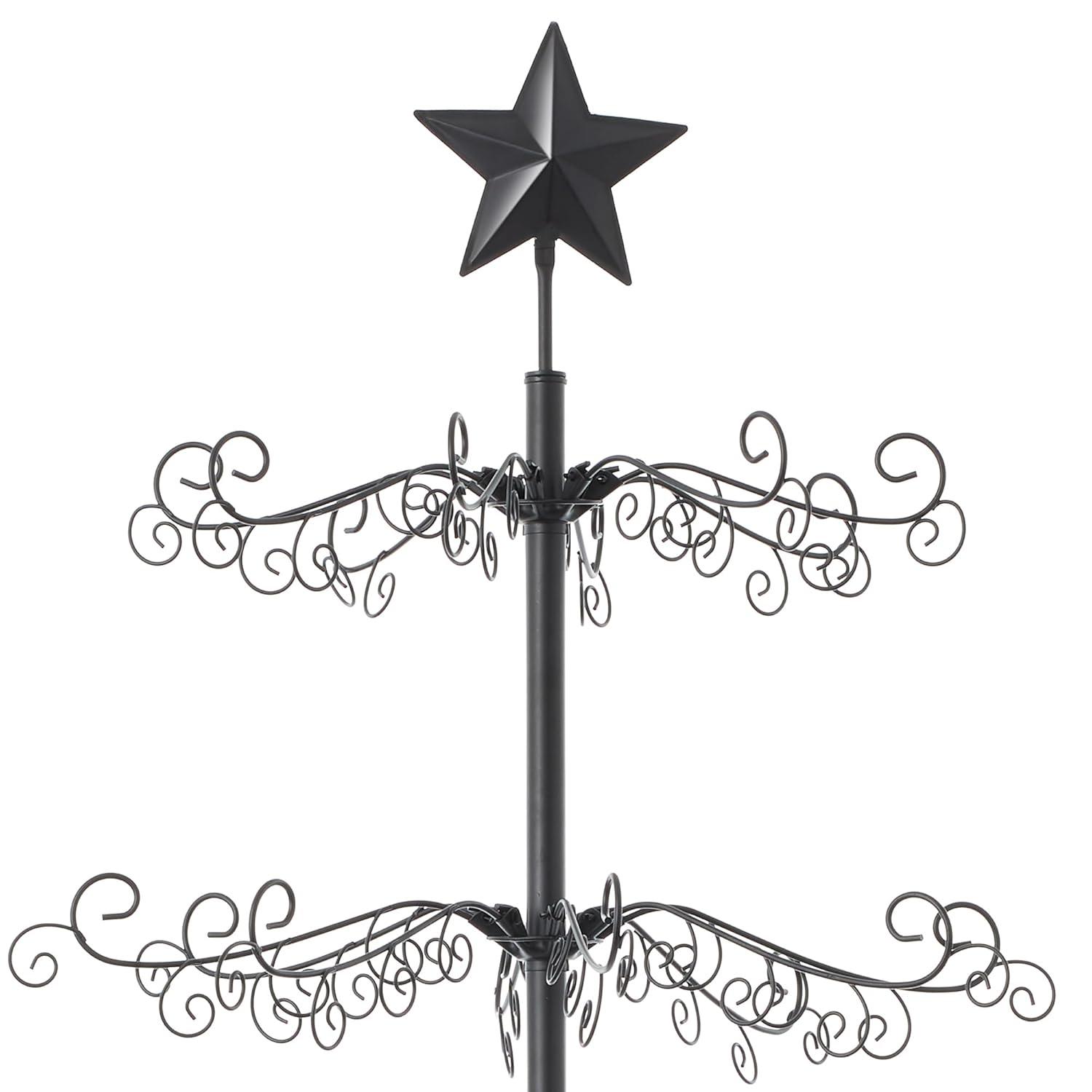 Casafield Ornament Display Stand - Metal Christmas Tree Ornament Holder, 6' Black
