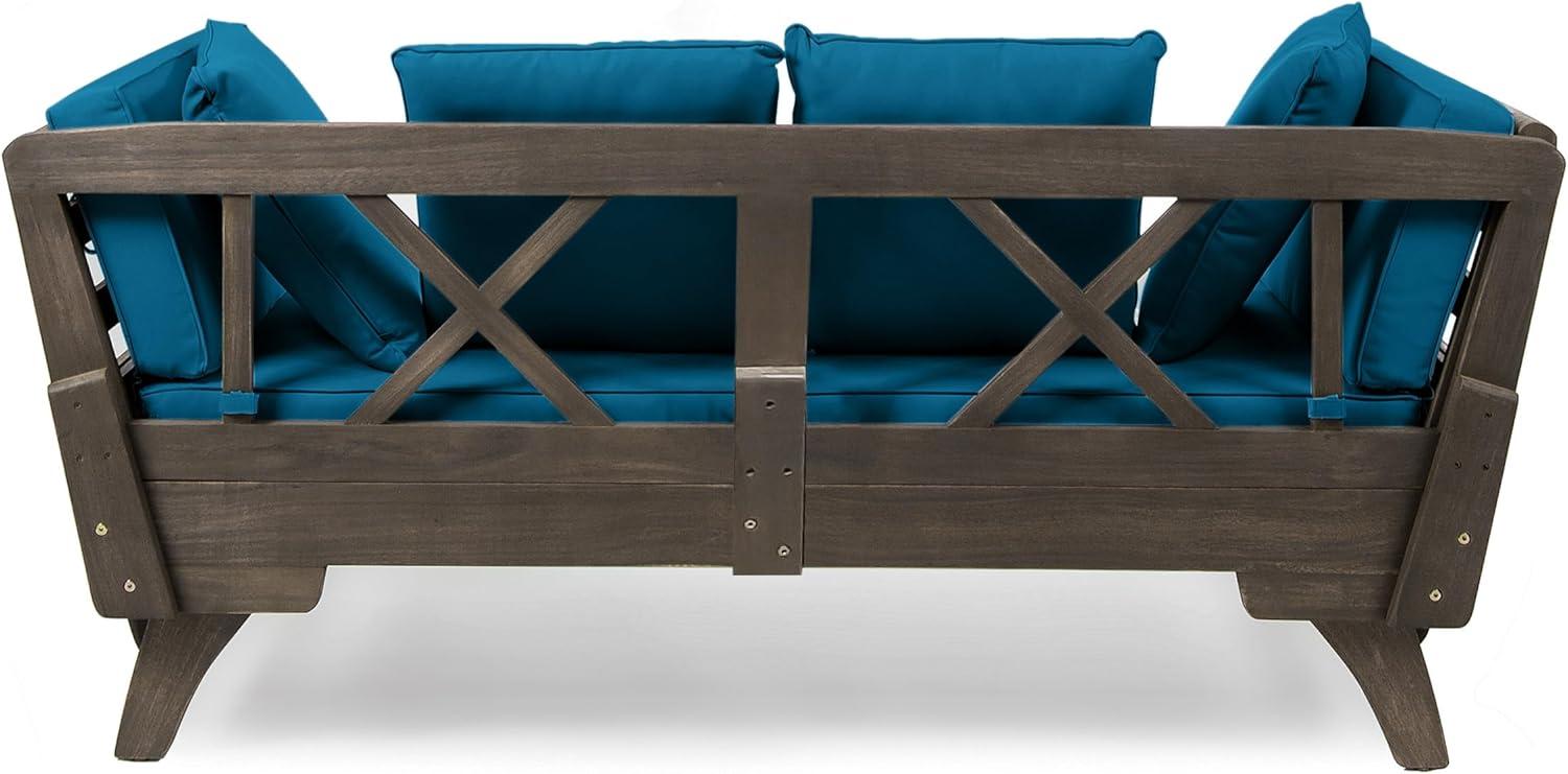 Christopher Knight Home Ottavio Outdoor Daybed with Cushions by  Dark Teal 3