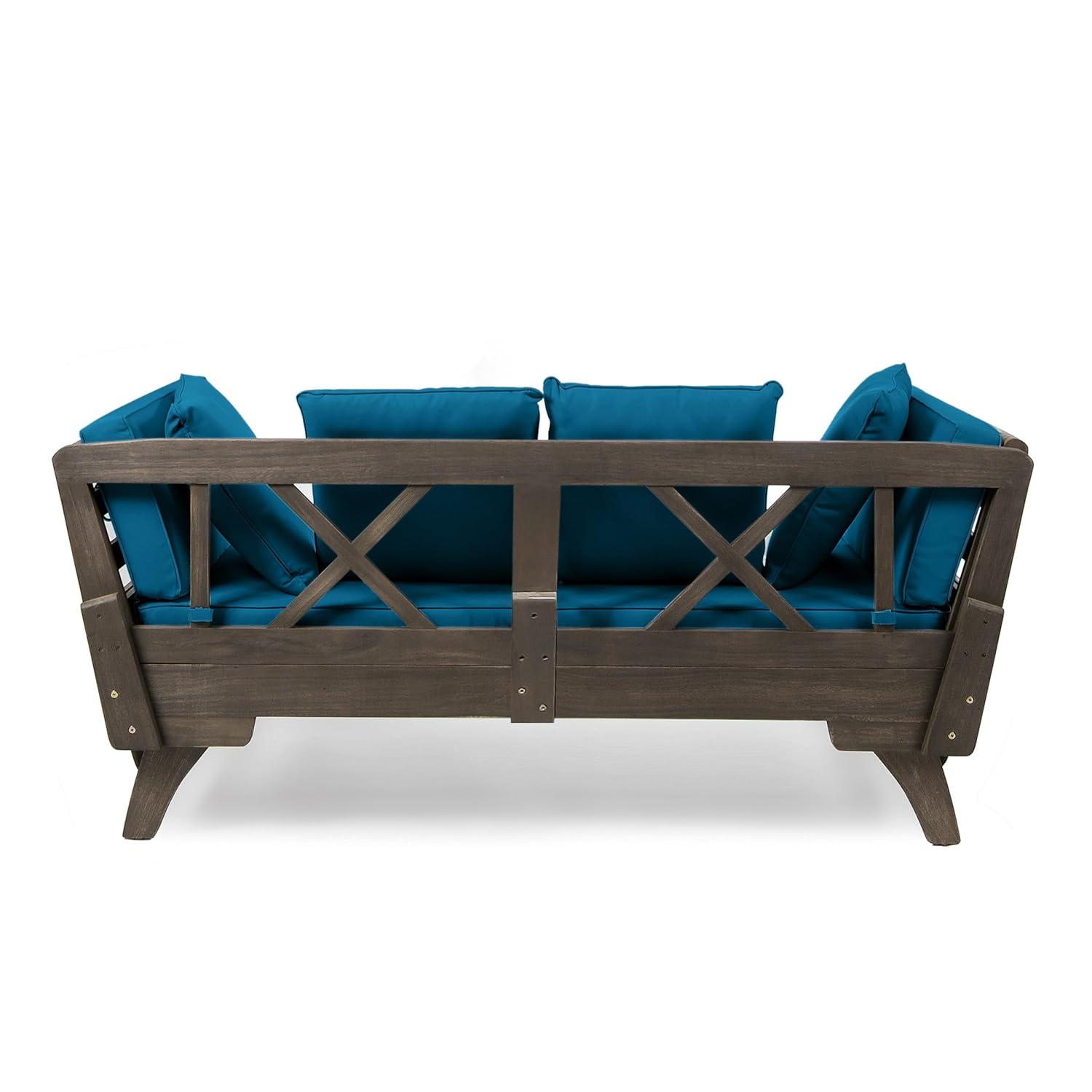 Christopher Knight Home Ottavio Outdoor Daybed with Cushions by  Dark Teal 3