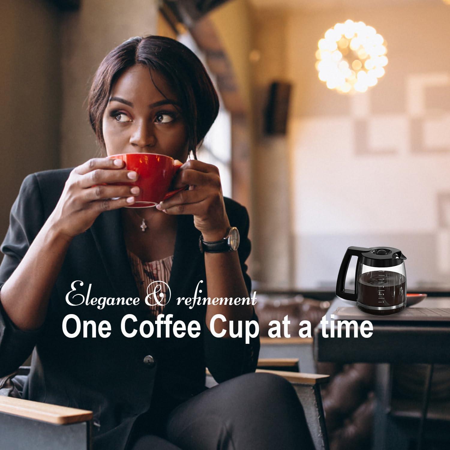 Stack man 12-Cup Replacement Glass Coffee Carafe For Cuisinart Coffee Maker Models DCC-1200, DCC-1100BK, DCC-2650, CHW-12, CHW-12P1, DGB-550BK, DGB-550BK1, DGB-625BC, DGB-700BC, And SS-12 | Part# DCC-1200PRC