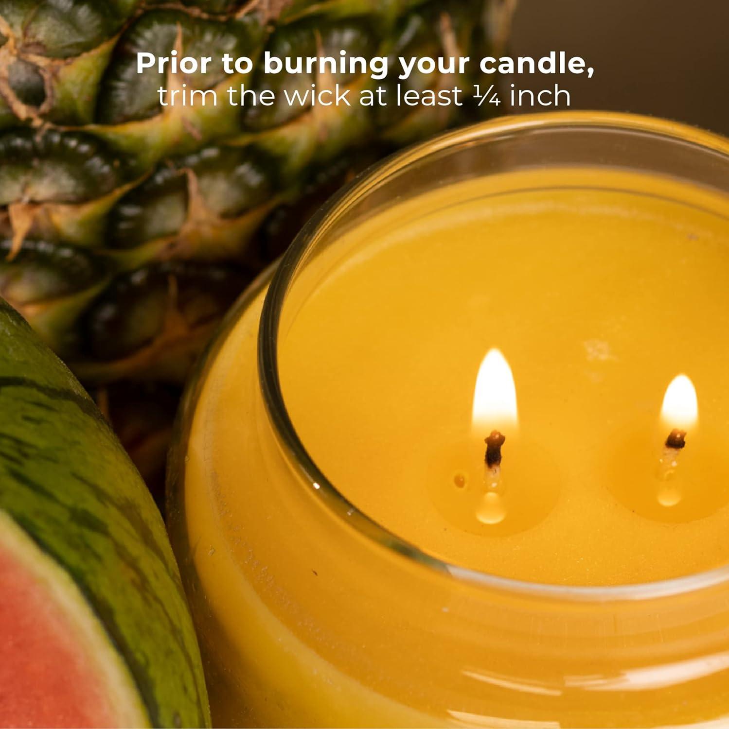 Slice of Paradise Yellow Scented Glass Jar Candle