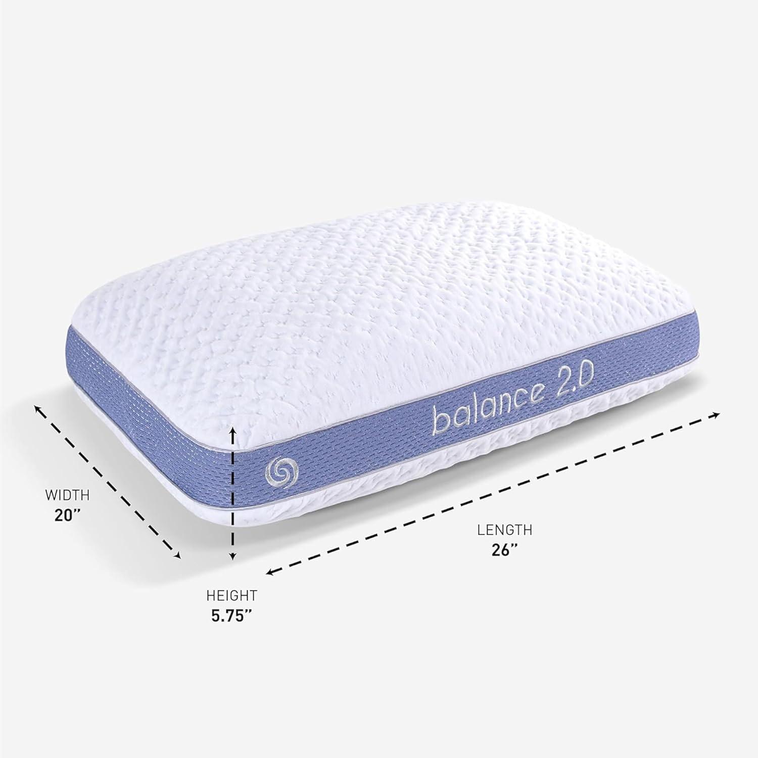 Bedgear Balance Performance Pillow - Medium - Moisture Wicking - All Sleep Positions