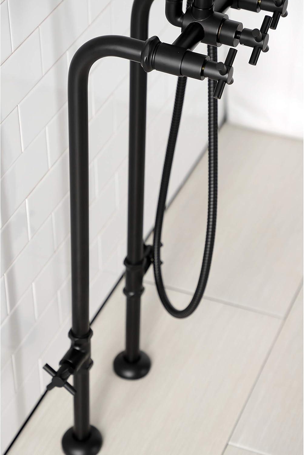 Kingston Brass Concord Freestanding Tub Faucet with Supply Line and Stop Valve