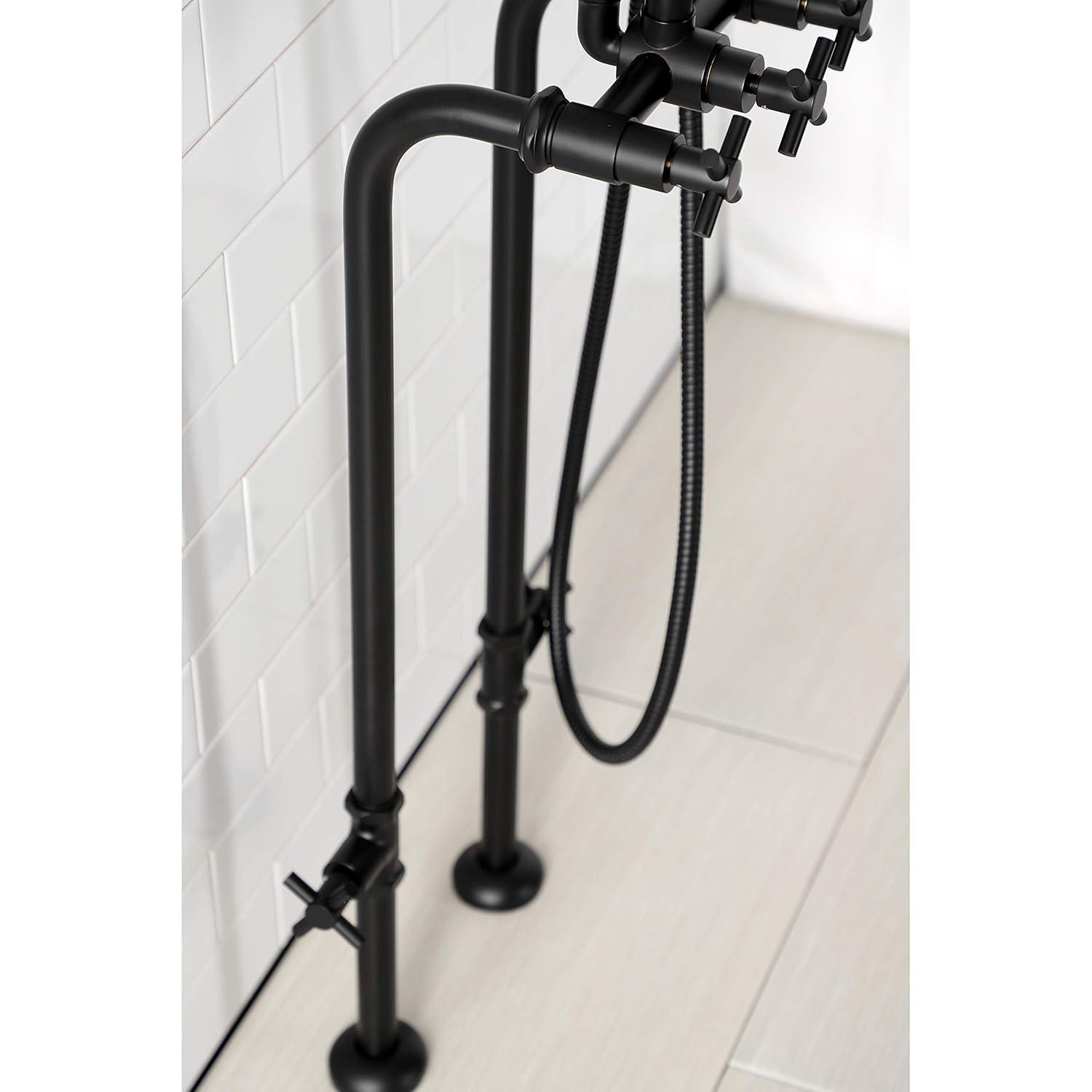 Kingston Brass Concord Freestanding Tub Faucet with Supply Line and Stop Valve