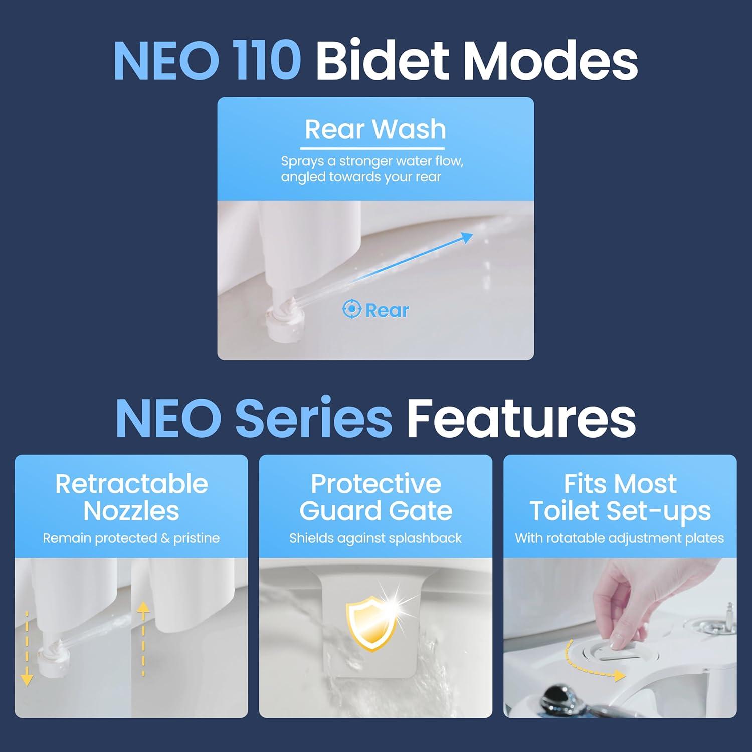 NEO 110 Mechanical Bidet Attachment Blue - LUXE Bidet