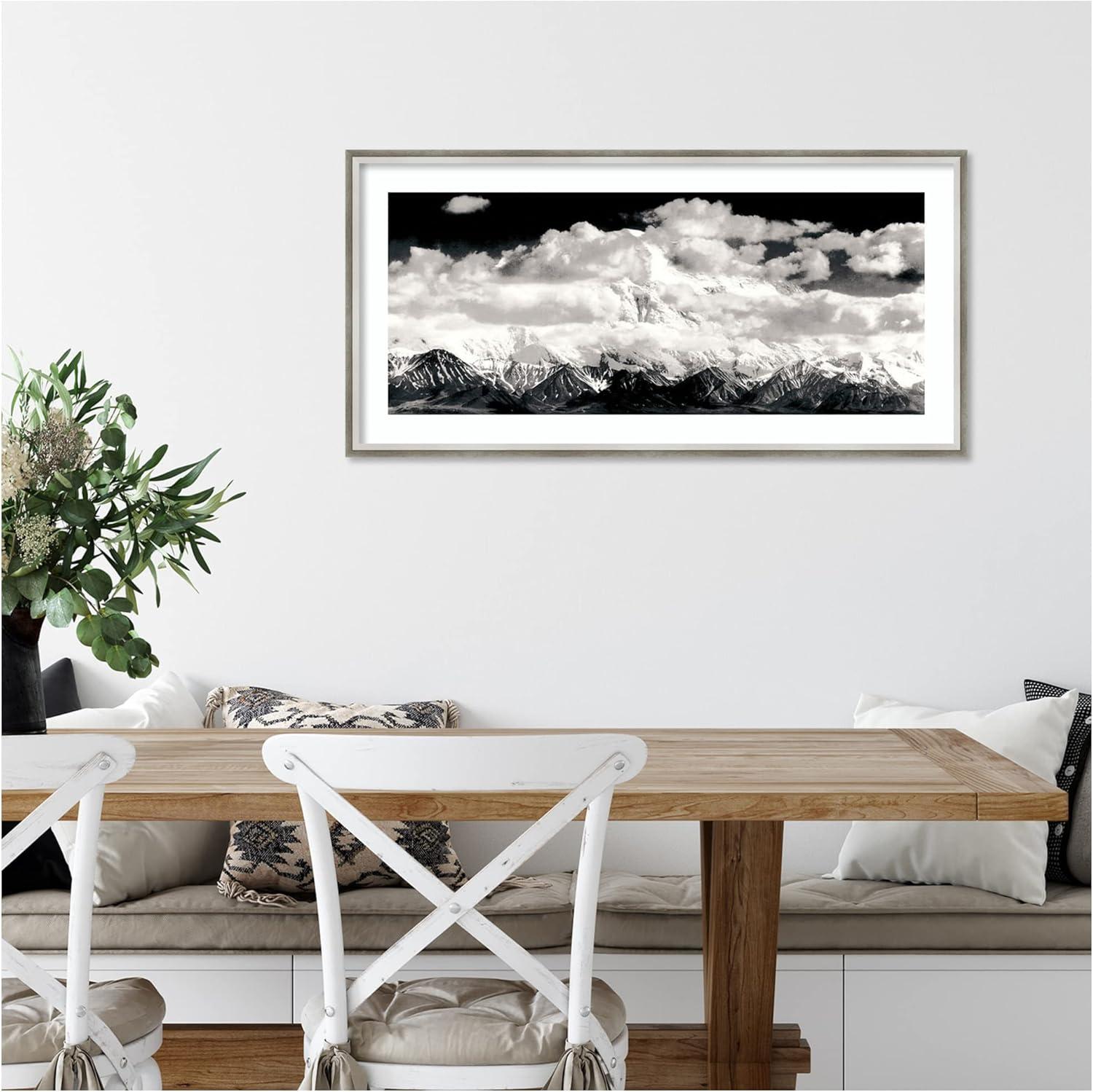 Amanti Art Dsw01252 19-5/8" X 39" "Mount Mckinley Range, Clouds, Denali National Park,