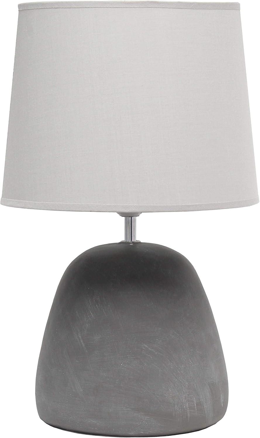 Round Concrete Table Lamp with Shade - Simple Designs