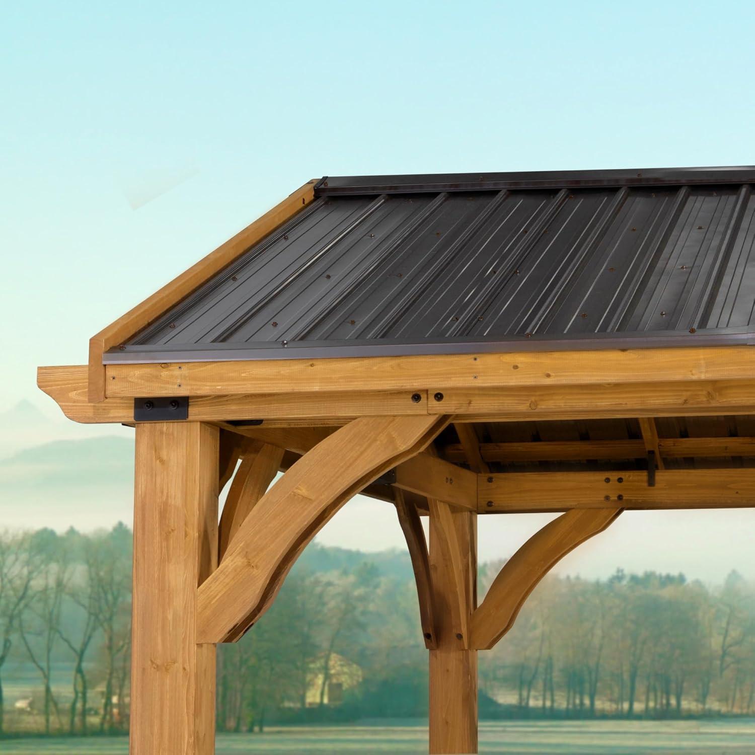 Arlington 12x10 Cedar Gazebo with Insulated Steel Roof