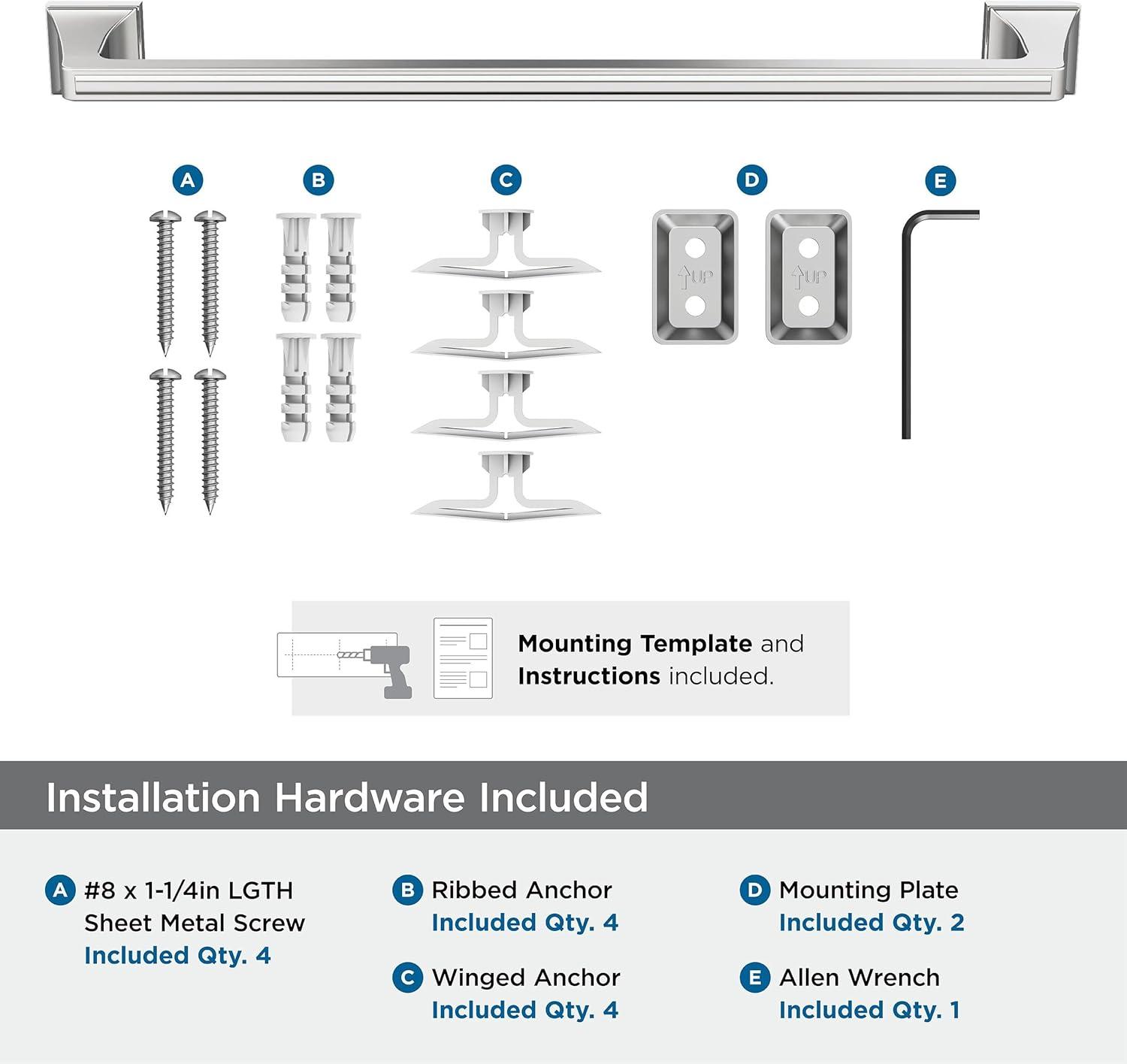 Amerock Mulholland Chrome 18 inch (457mm) Towel Bar