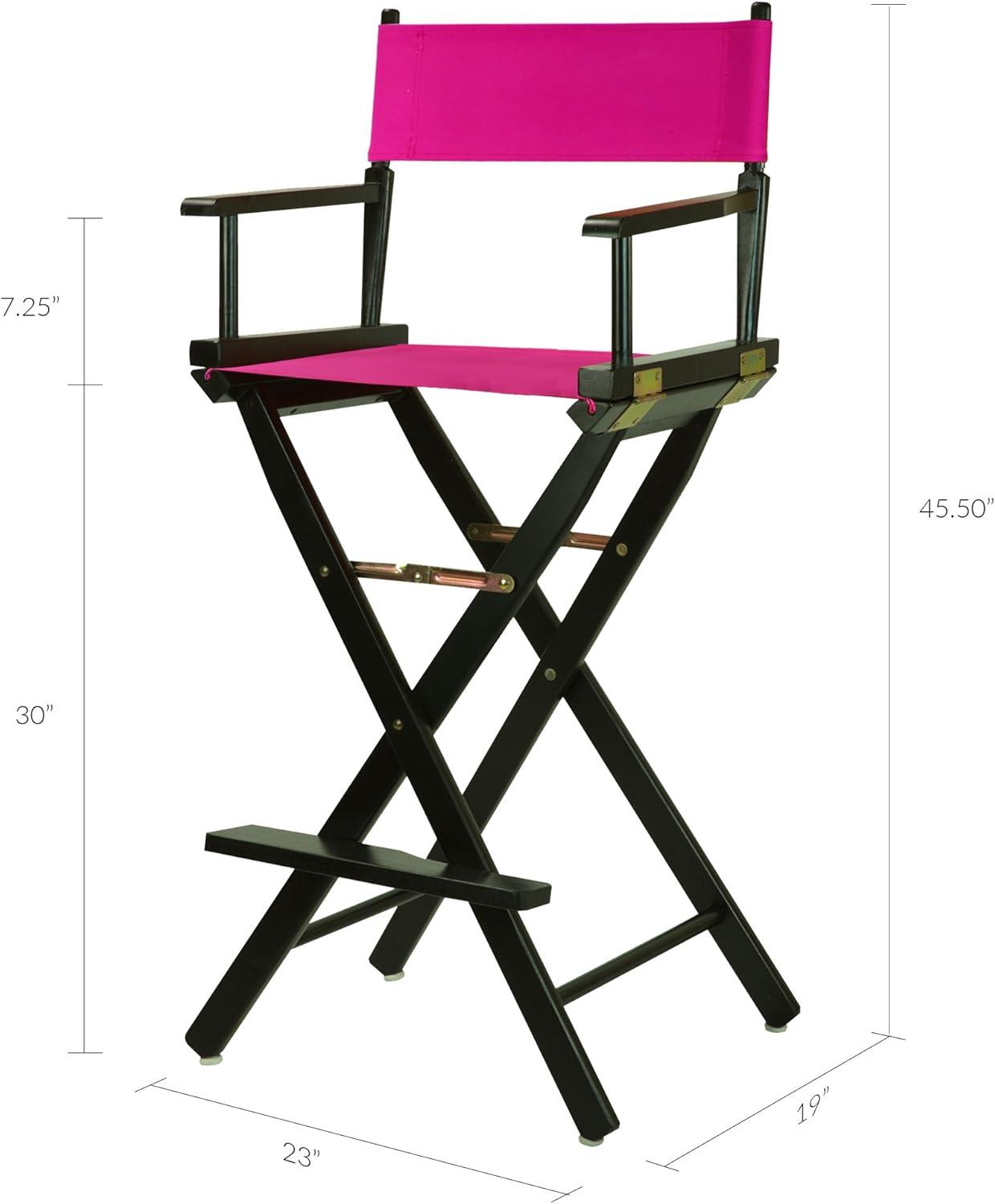 Casual Home 230-02/021-30 Director Chair 30" - Bar Height BlackFrame/Magenta Canvas