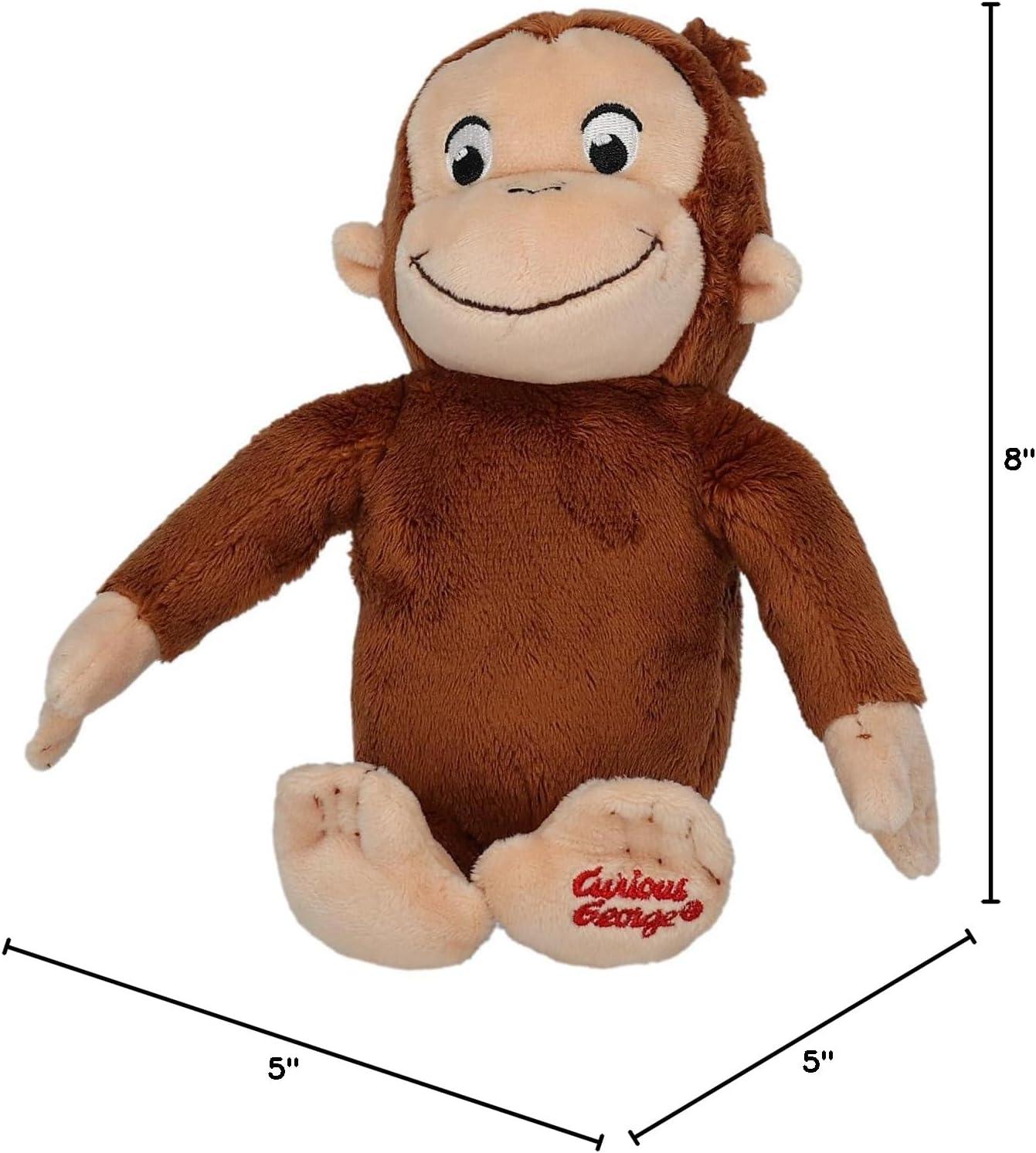 Curious George 8-Inch Brown Plush Monkey Toy