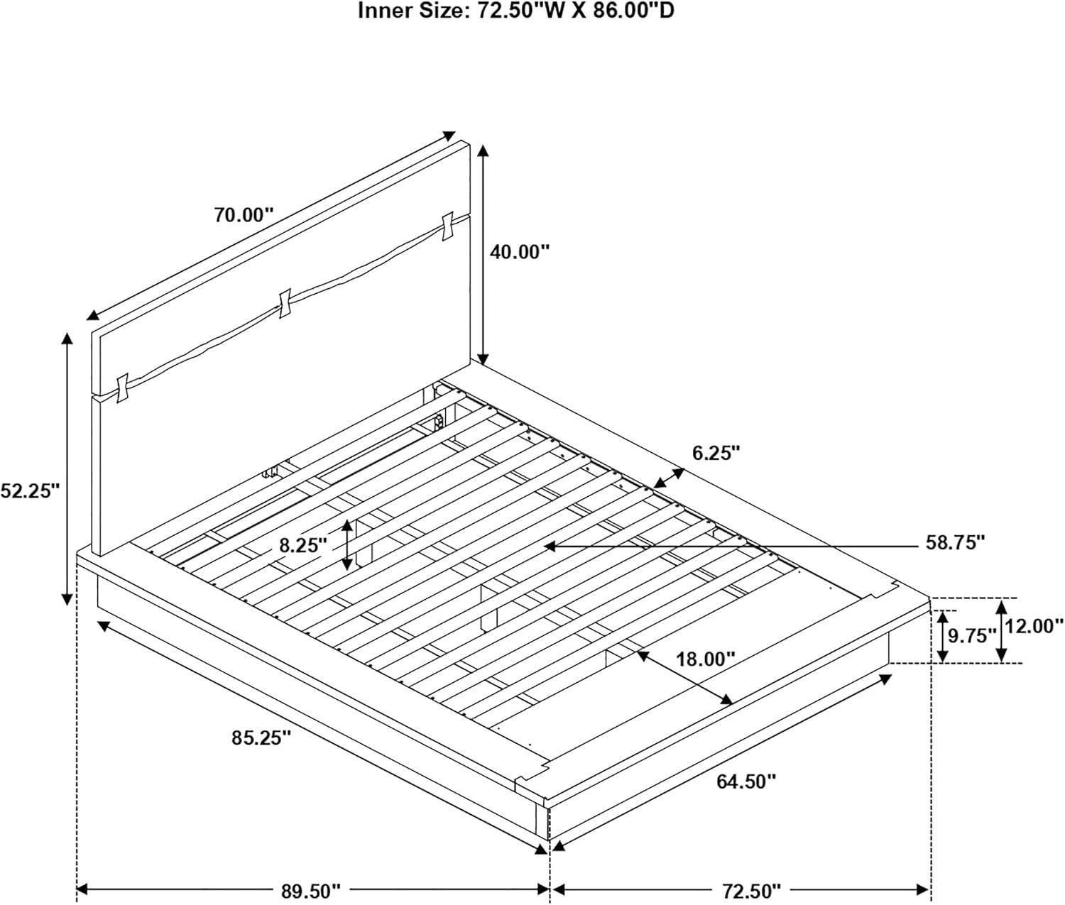 Winslow Queen Bed Smokey Walnut and Coffee Bean