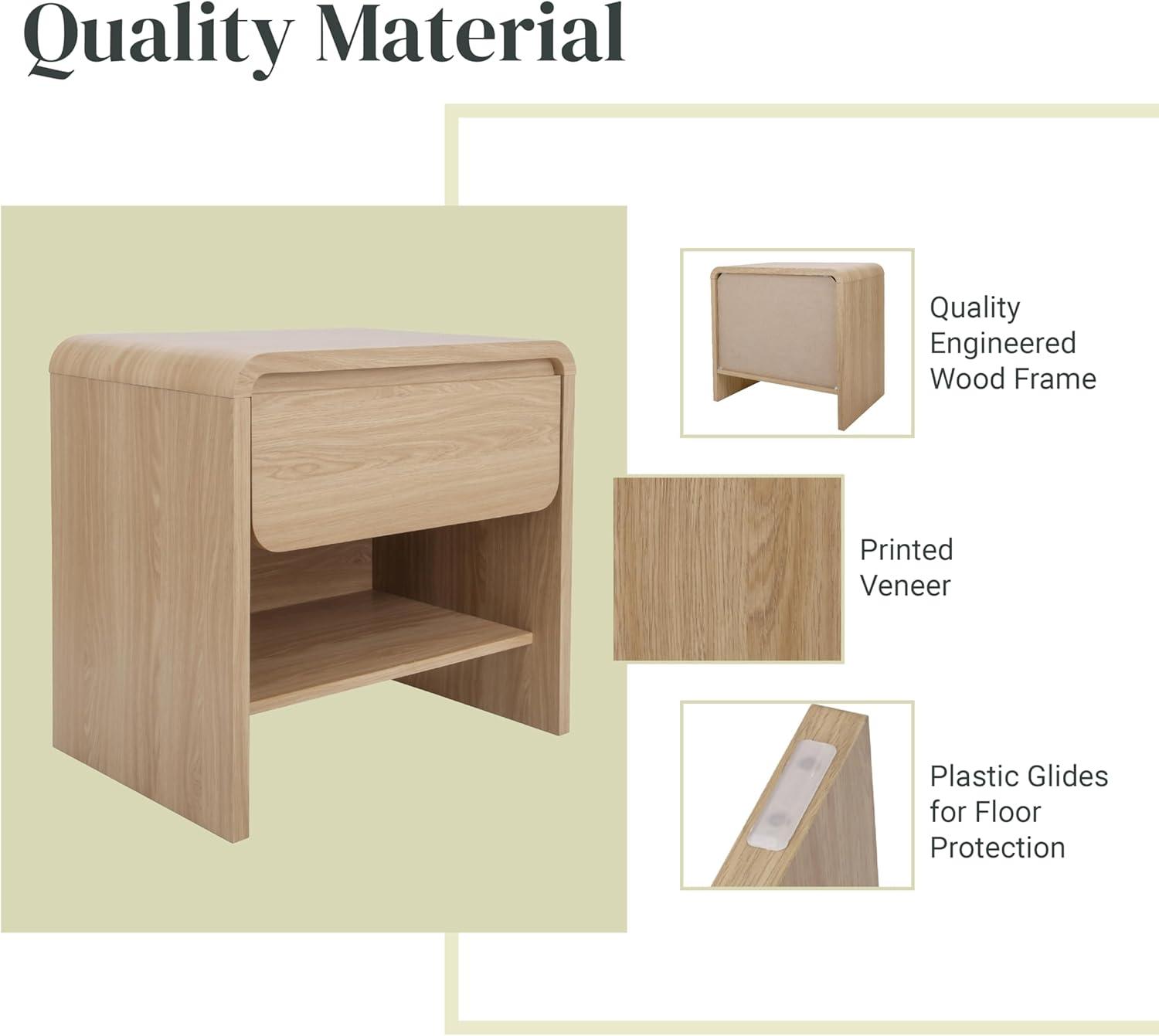 New Pacific Direct Indoor Wood End Table, Brown