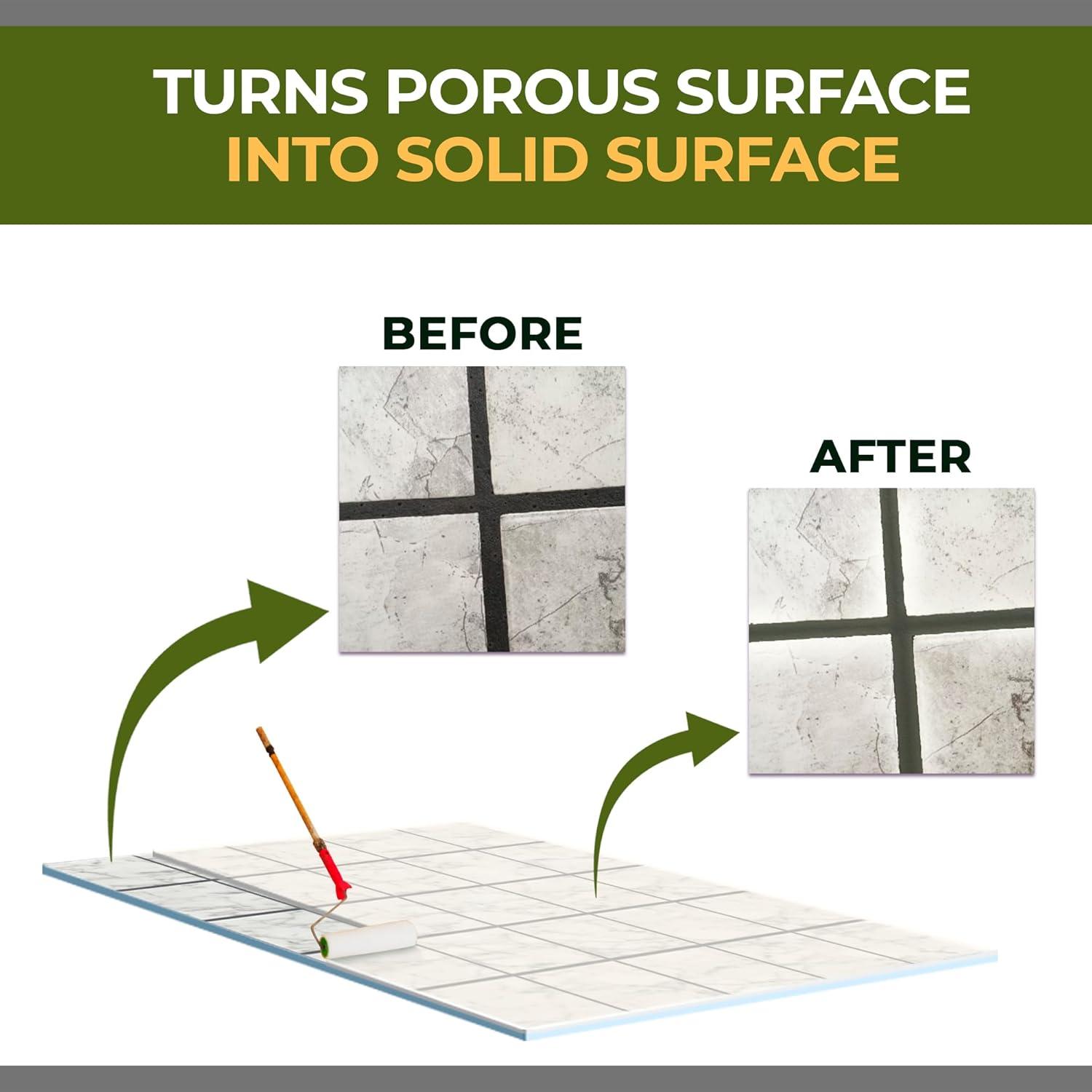 CoverTec GlazeGuard Gloss Ceramic & Porcelain Tile Sealer, Wet Look, 32 oz