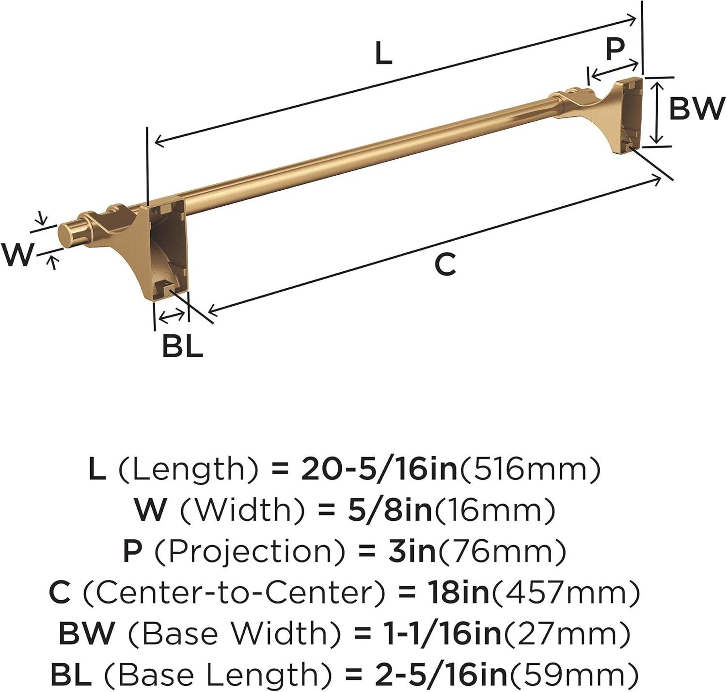 Amerock Davenport Champagne Bronze 18 inch (457mm) Towel Bar