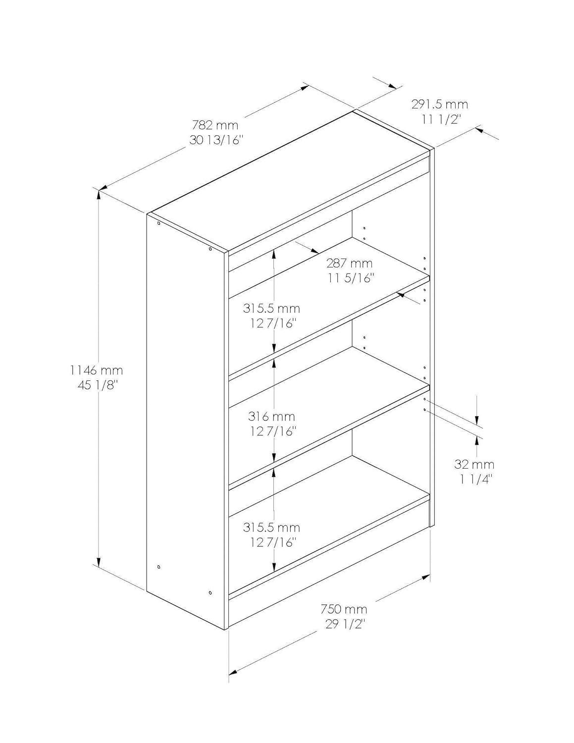 South Shore Axess, Contemporary Bookcase, Standard White