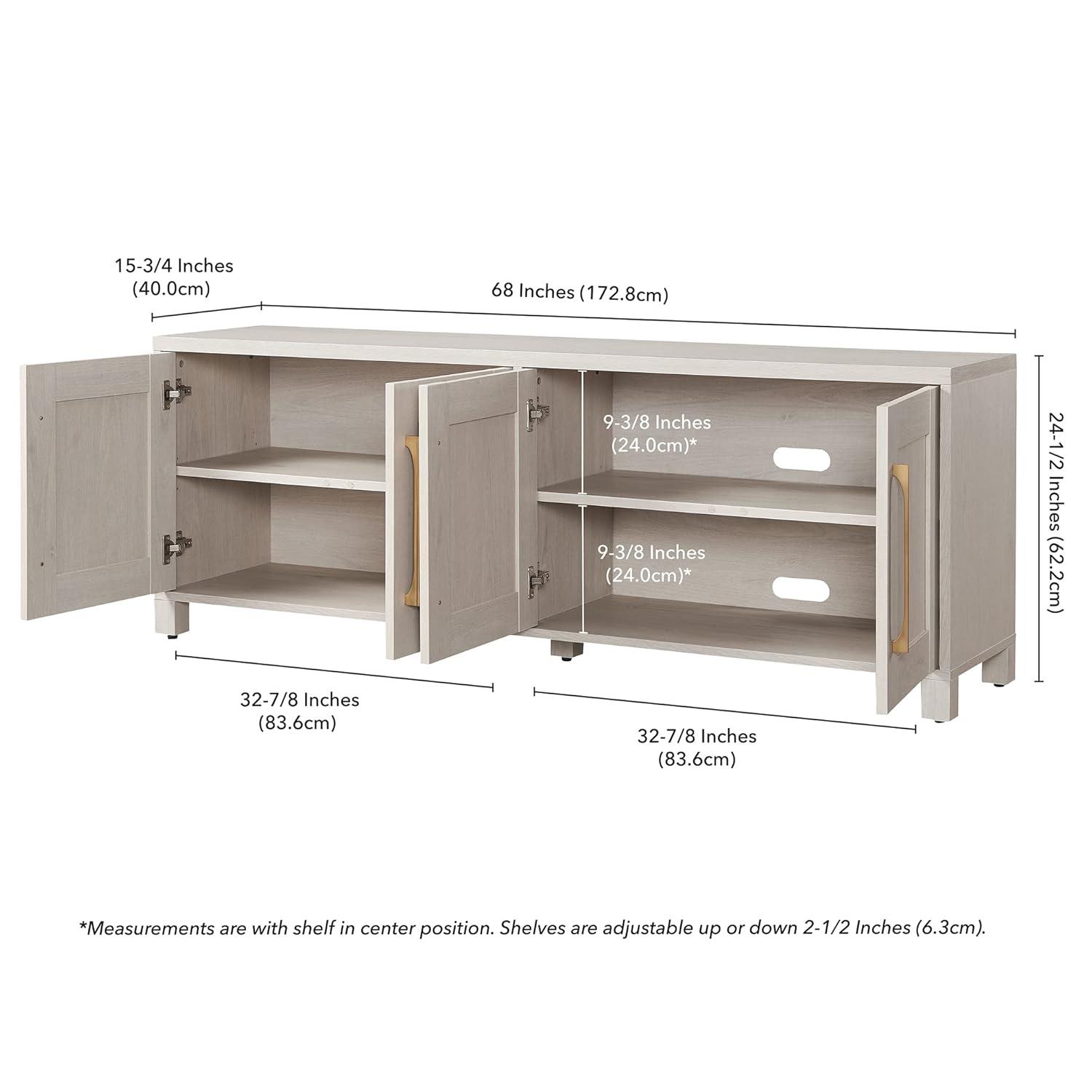 Evelyn&Zoe Chabot Rectangular TV Stand for TV's up to 75", Alder White