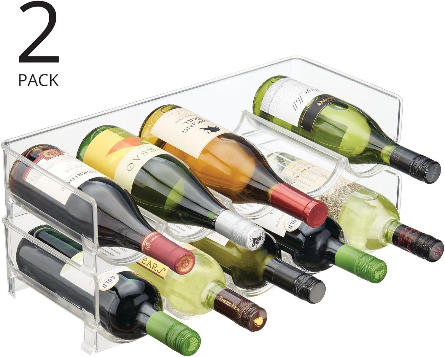 mDesign Water Bottle / Wine Rack Storage Organizer