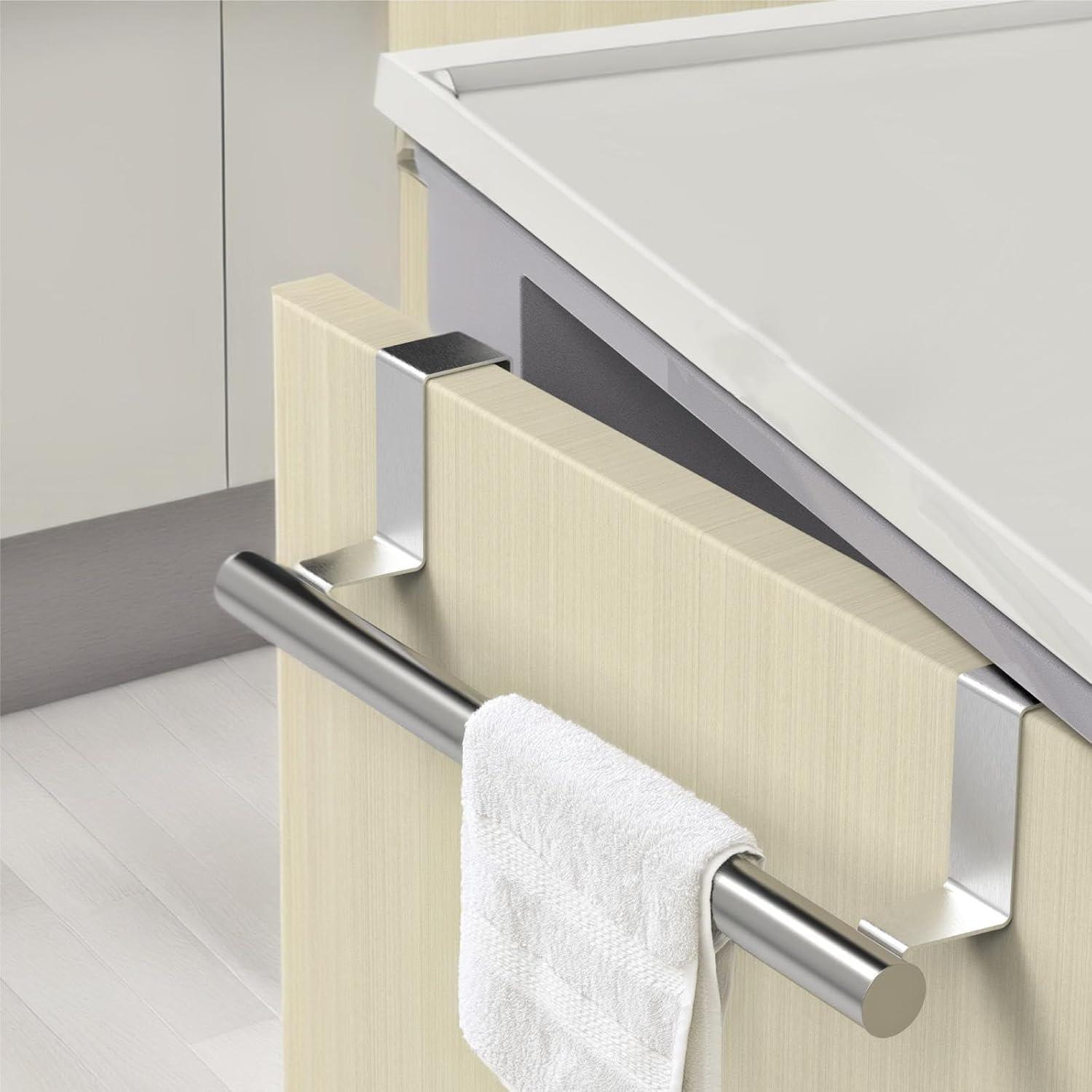 Suploo AUMJJE19 2 Pack Stainless Steel Over Door Towel Rack Bar Holders