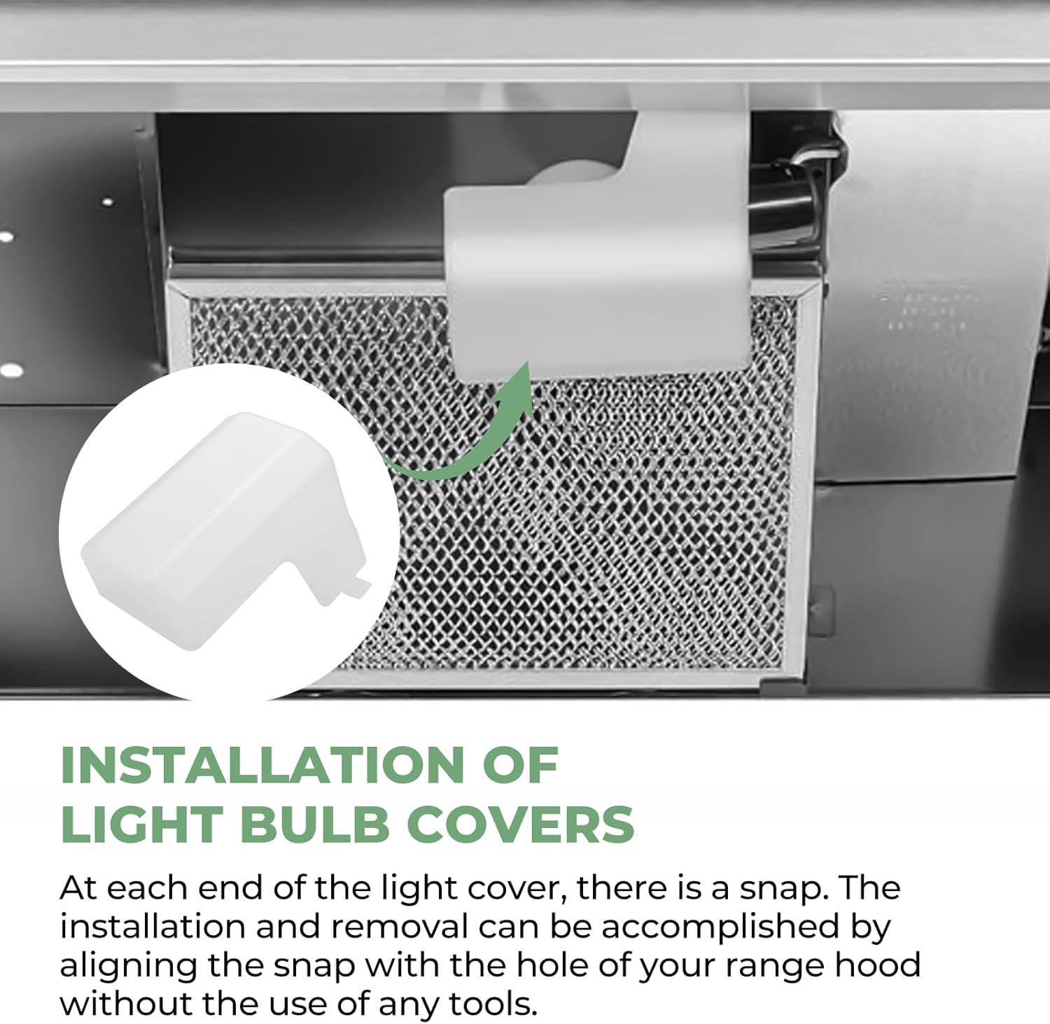 WeiLaiKeQi 99110437 Range Hood Light Lens Cover Lightweight Easy to Install Replacement