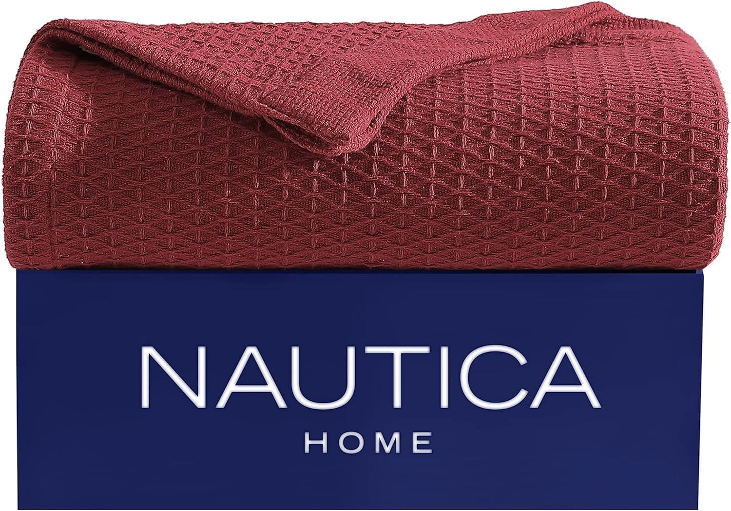 Nautica Nautica Baird Solid Cotton Reversible Blanket