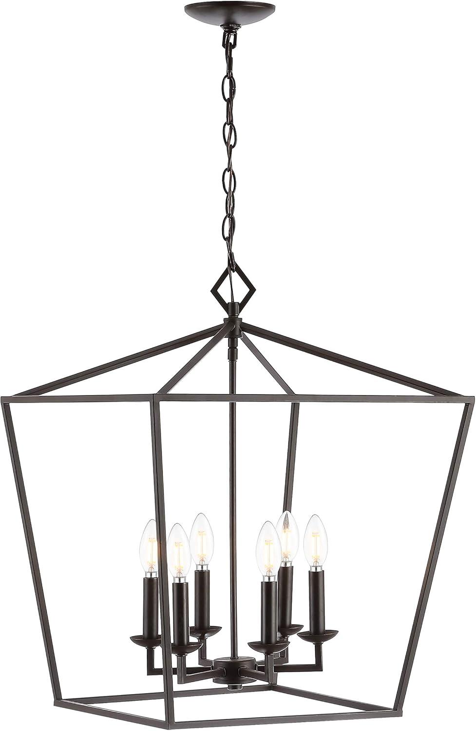 Velsa 6 Light Pendant - Oil Rubbed Bronze (Black) - Safavieh.