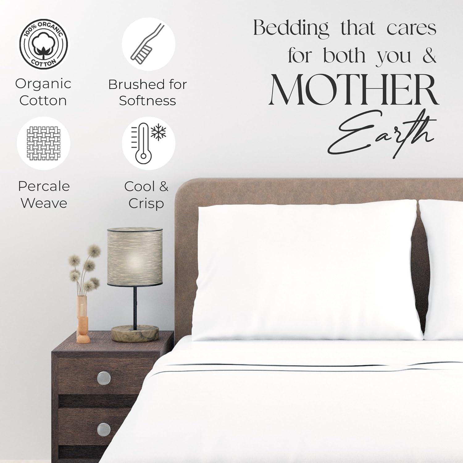 Organic 100% Cotton Breathable & Lightweight Deep Pocket Sheet Set