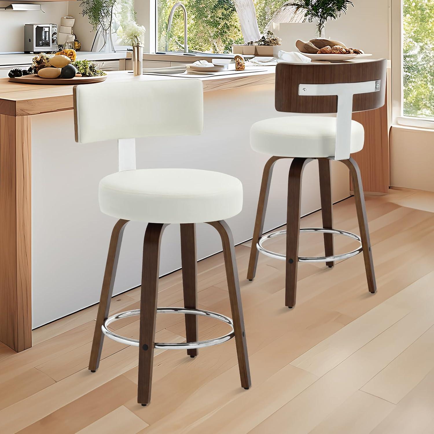 Swivel Upholstered Counter & Bar Stool