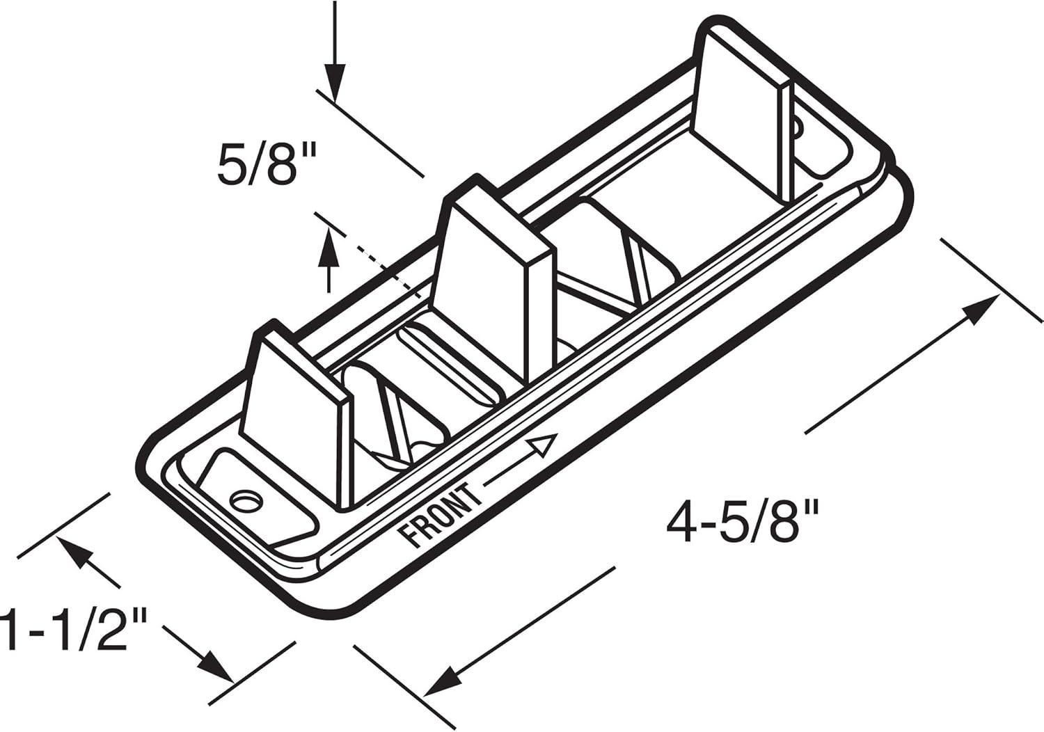 Adjustable Steel and Nylon Closet Door Floor Guide