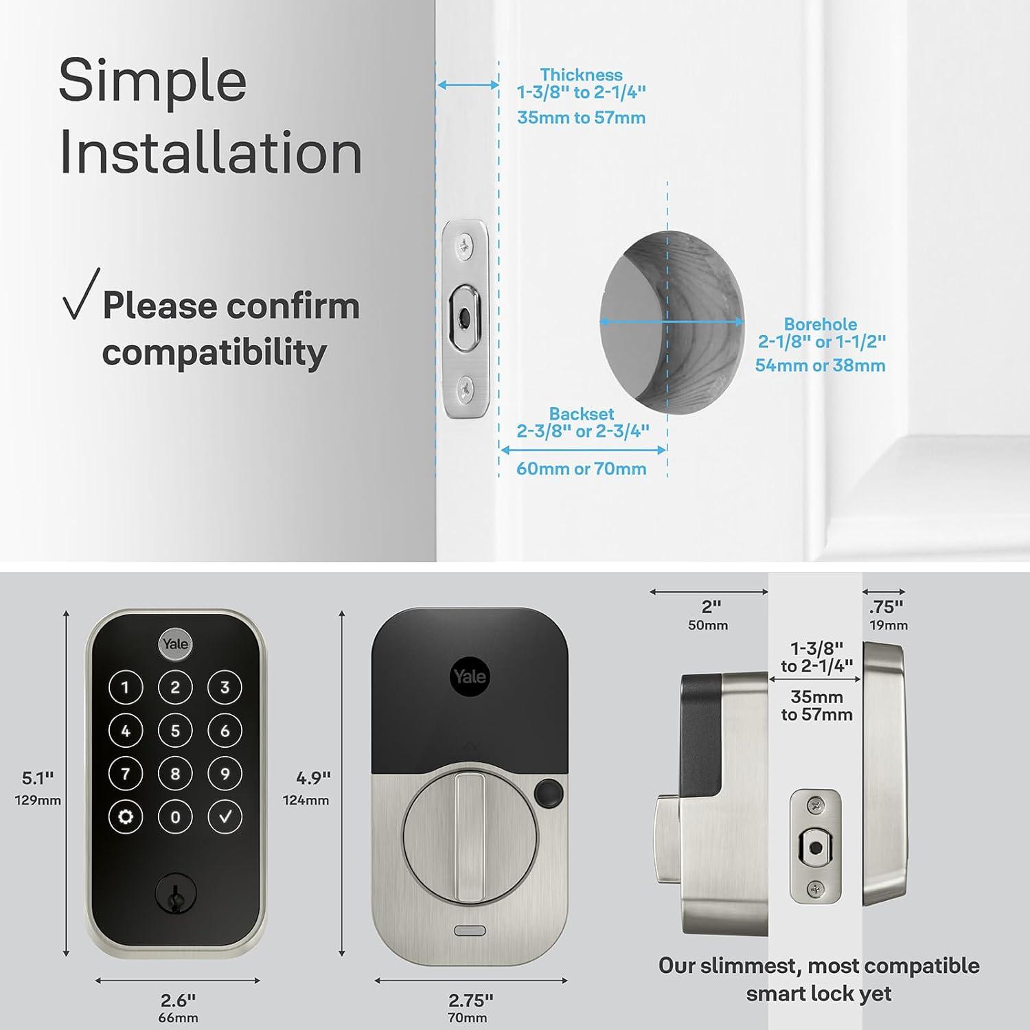 Oil Rubbed Bronze Wi-Fi Smart Door Lock with Keypad