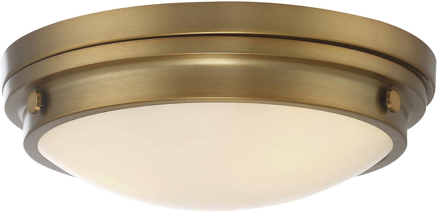 Savoy House Lucerne 3 - Light Flush Mount in  Warm Brass