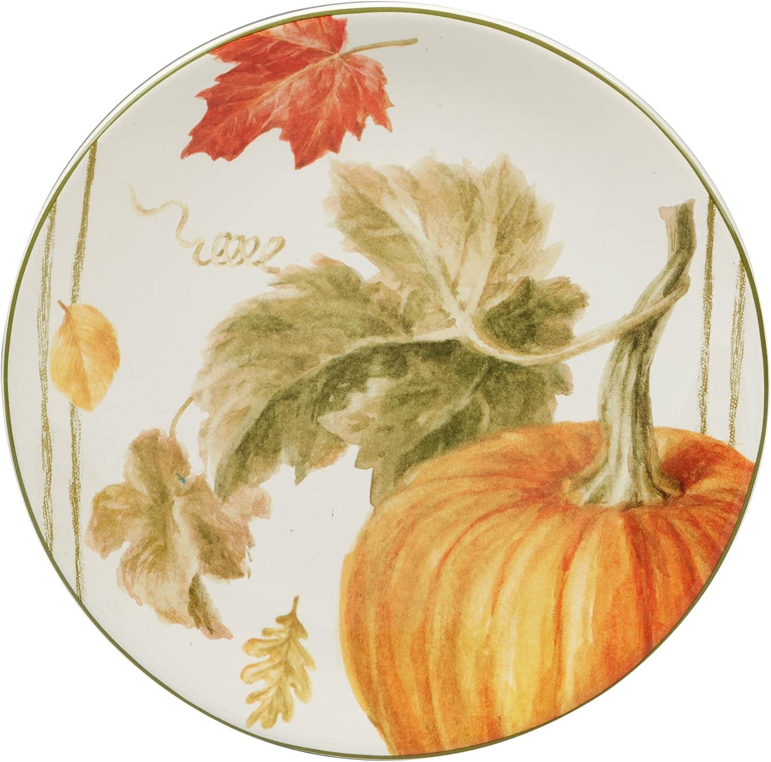 Certified International Autumn Harvest Set Of 4 Dessert Plate