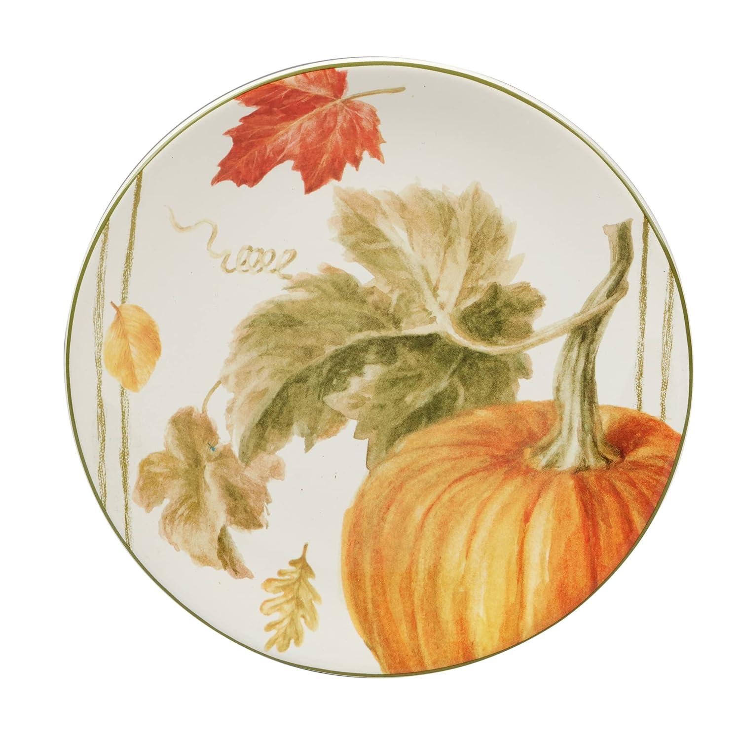 Certified International Autumn Harvest Set Of 4 Dessert Plate