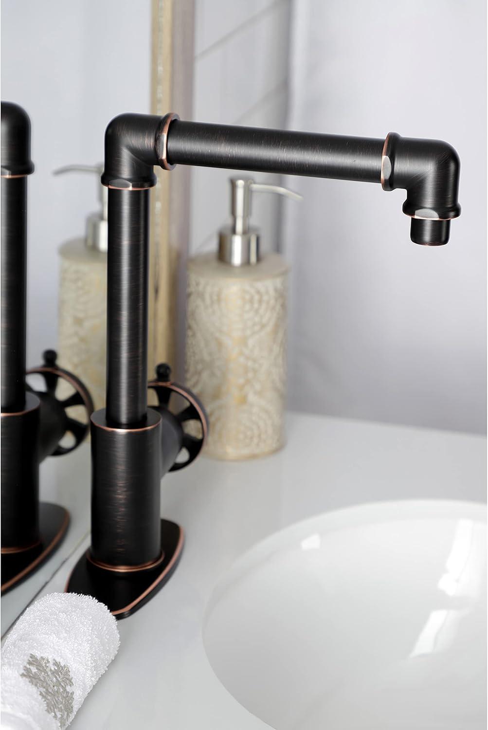 Kingston Brass Belknap Single-Handle 1-Hole Deck Mount Bathroom Faucet with Push Pop-Up