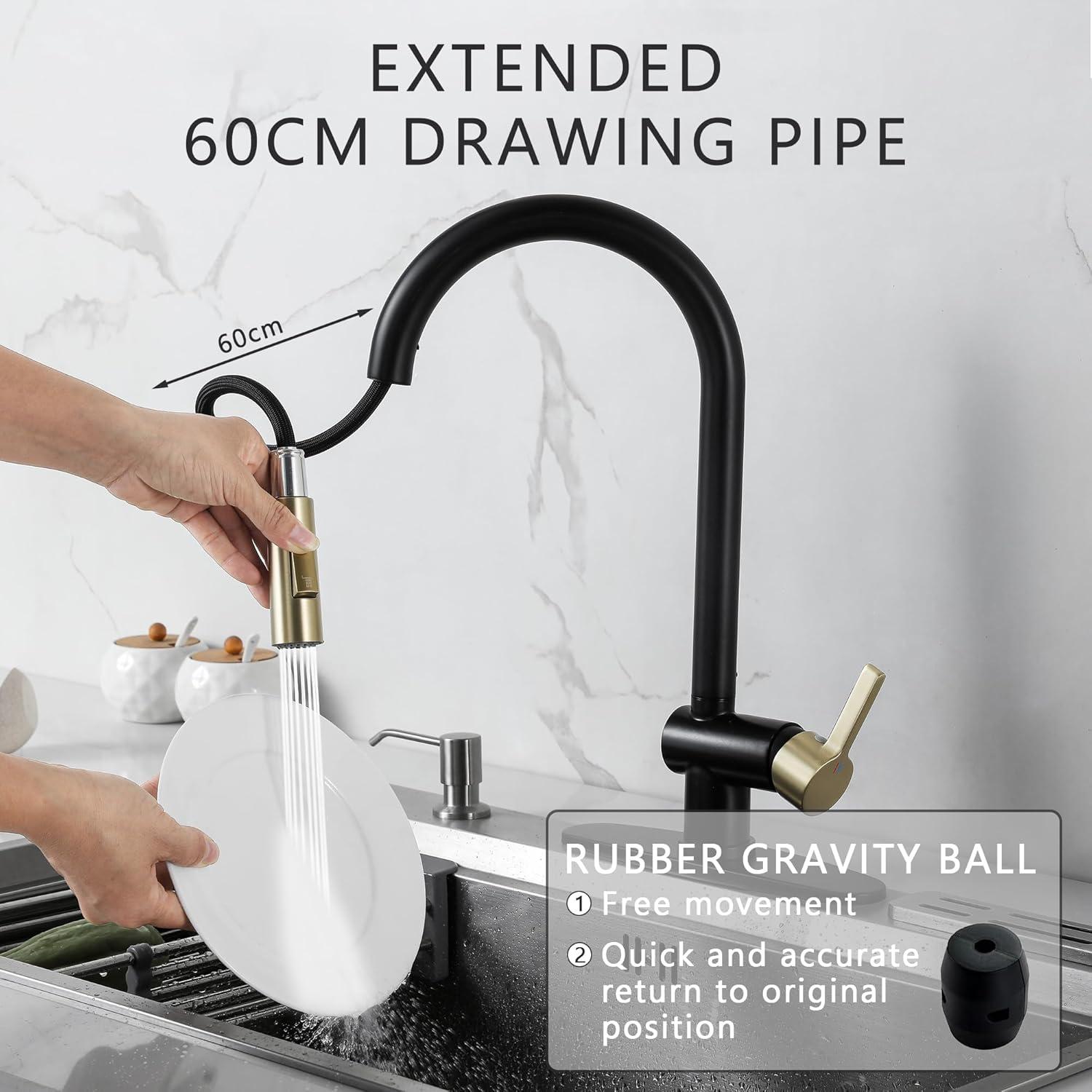 VIBRANTBATH Pull Out Kitchen Faucet