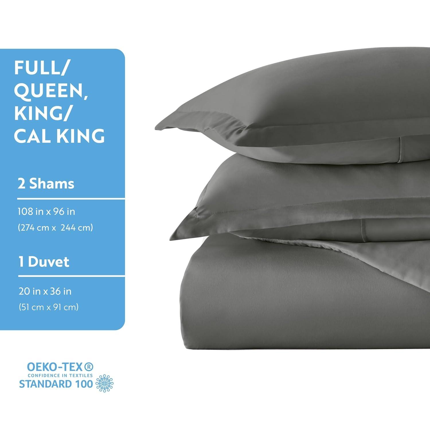 Linen Market Duvet Cover King Size (Gray) - Experience Hotel-Like Comfort with Unparalleled Softness, Exquisite Prints & Solid Colors for a Dreamy Bedroom – King Duvet Cover Set with 2 Pillow Shams