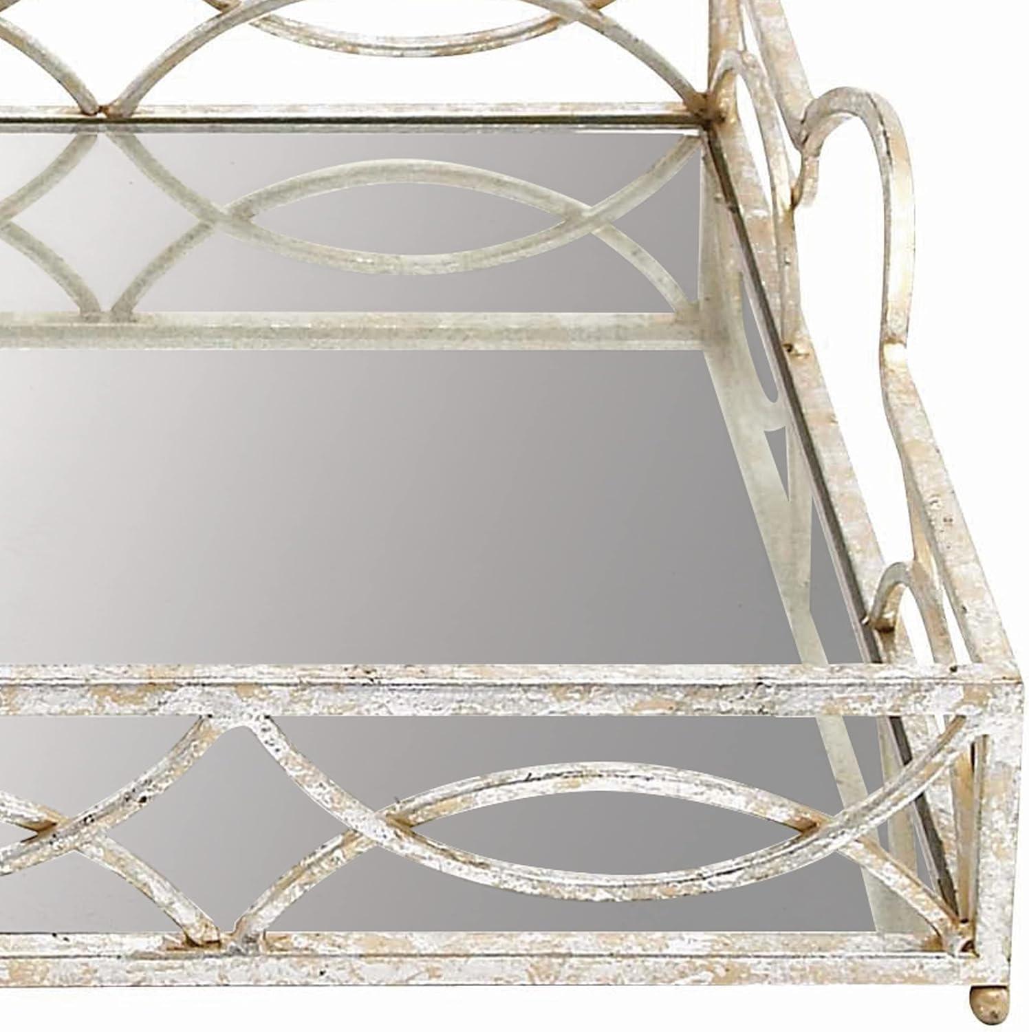 Modern Reflections Rustic Iron Tray (25") - Olivia & May