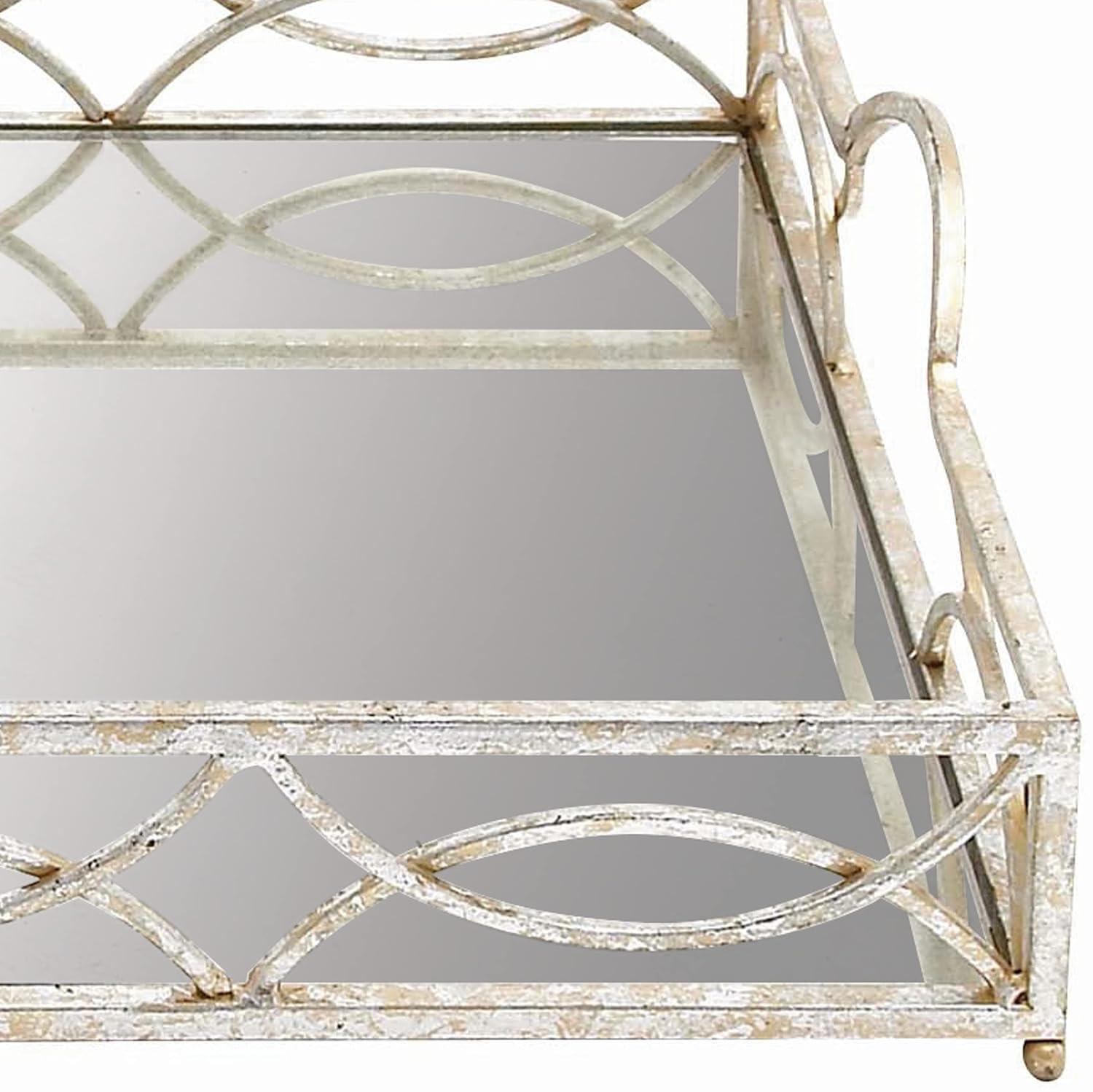 Modern Reflections Rustic Iron Tray (25") - Olivia & May